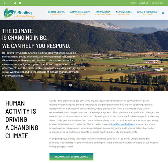 Retooling for Climate Change Website